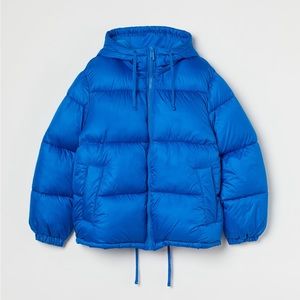 H&M hooded puffer jacket bright blue 3X